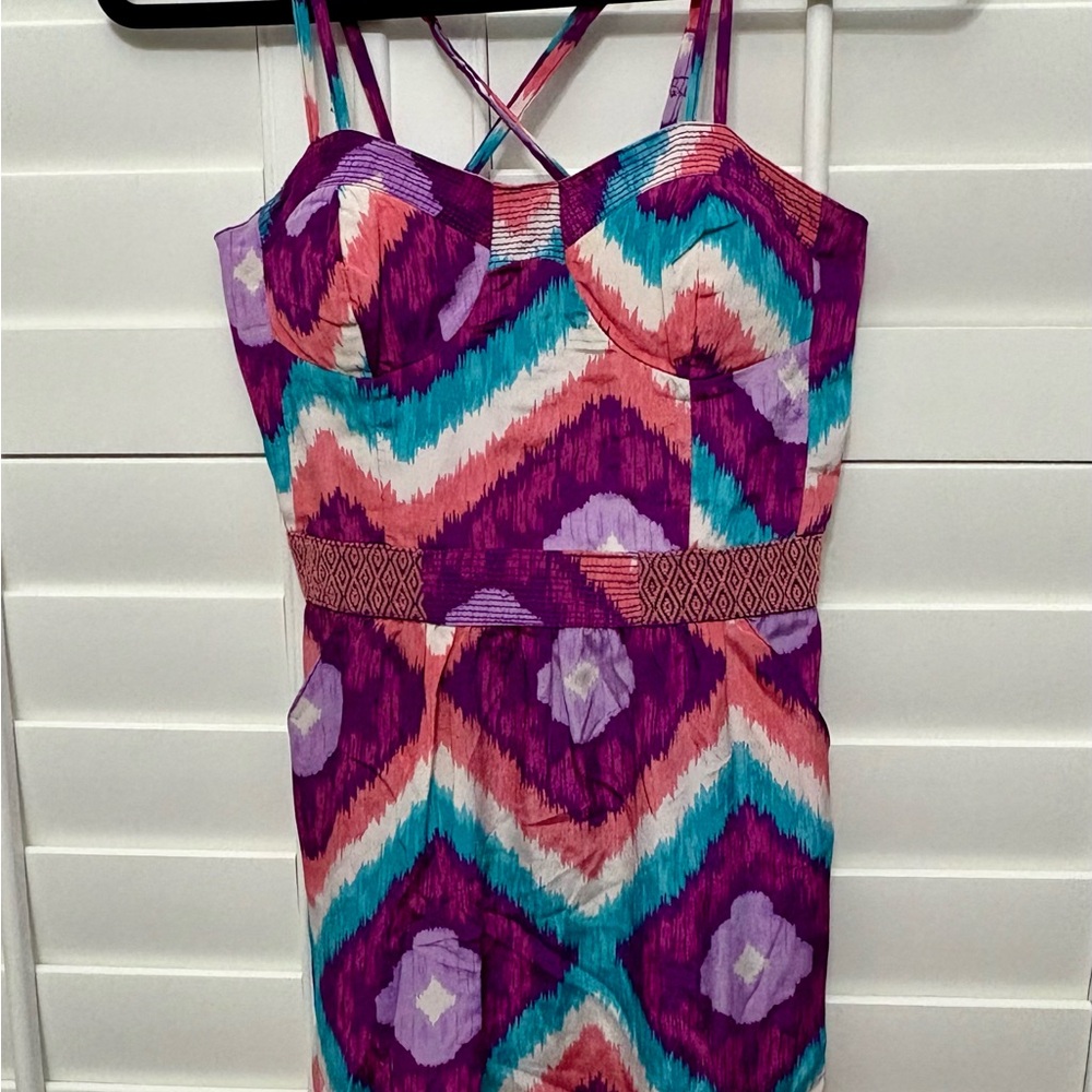 Colorful Zigzag Pattern Dress